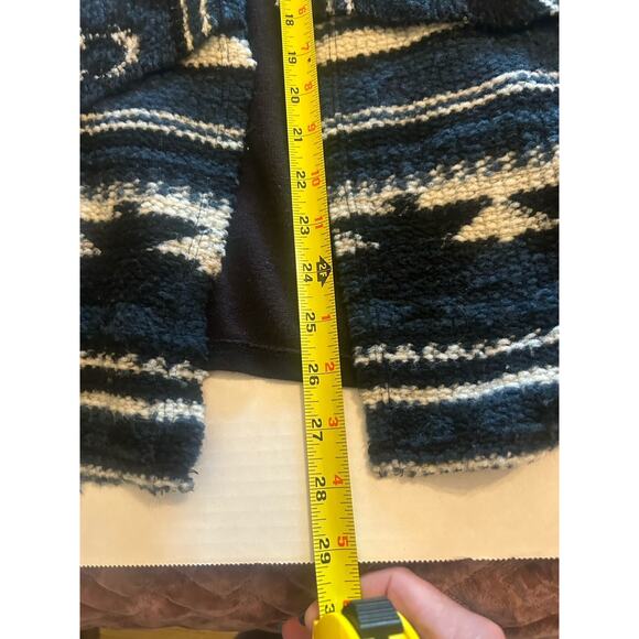 Dolan Left Coast Anthropologie Medium Sweater Aztec Cardigan Blue Shawl Collar - Picture 11 of 11